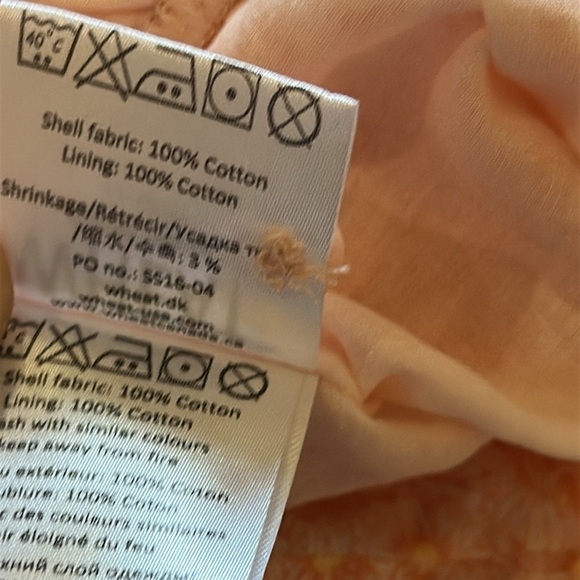 Wheat sz 18mo cotton lined daisy dress cap sleeves button closure Denmark Danish - Picture 8 of 8